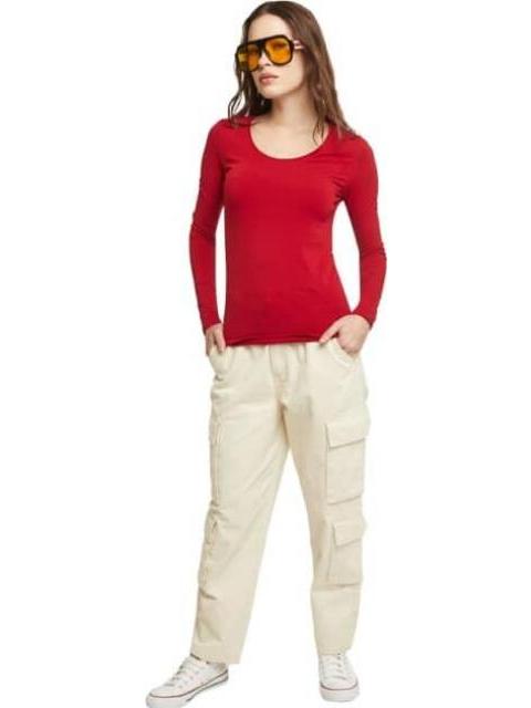 PLAYERA MANGA LARGA ROJO HOLLY LAND