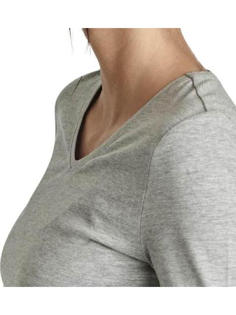 PLAYERA CUELLO V MANGA LARGA GRIS HOLLY LAND