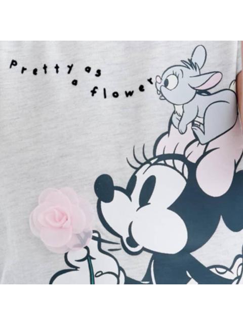 PLAYERA ESTAMPADA APLICACIONES AVENA MINNIE MOUSE