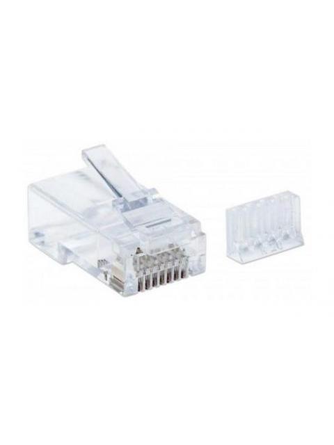 INTELLINET CONECTOR RJ-45 PARA CABLE CAT6 UTP TRANSPARENTE 90 PIEZAS