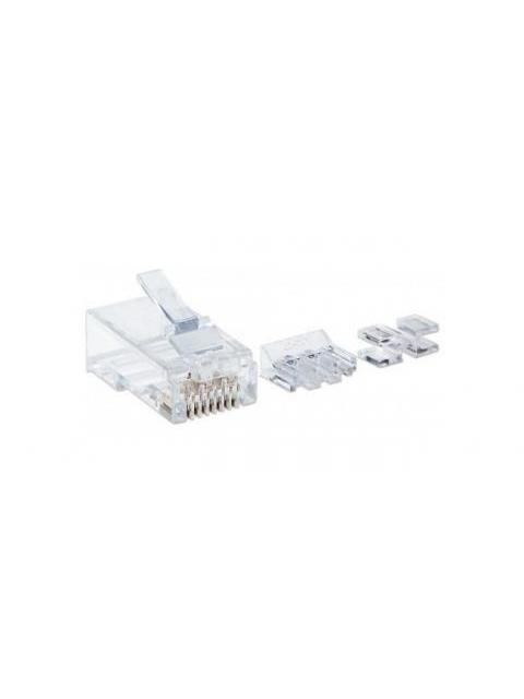 INTELLINET PLUG RJ-45 CAT6A UTP SOLIDO BOTE CON 80 PIEZAS TRANSPARENTES
