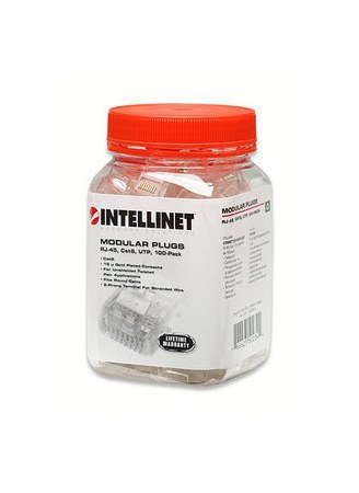 INTELLINET PLUGS MODULARES RJ-45 CAT6 BOTE CON 100 PIEZAS