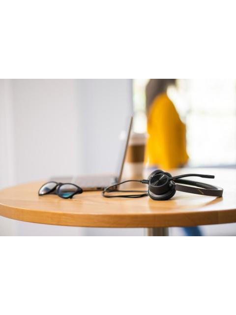 POLY AUDIFONOS CON MICROFONO VOYAGER 4320 MS CON BASE BLUETOOTH INALAMBRICO NEGRO