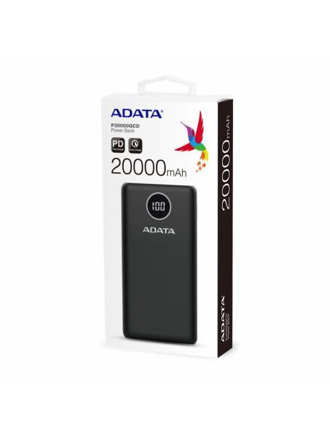 POWERBANK ADATA P20000QCD NEGRO 20000 MAH
