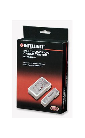 INTELLINET PROBADOR DE CABLES DE RED RJ-11-RJ-45 4 LEDS