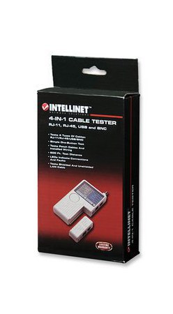 INTELLINET PROBADOR DE CABLES 4 EN 1 RJ-11-RJ-45-USB-BNC