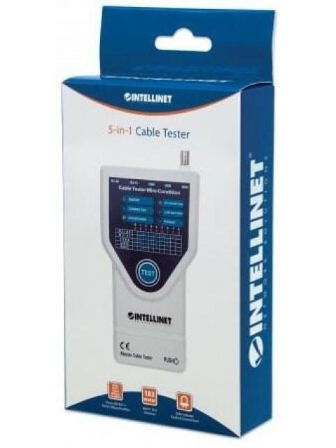 INTELLINET PROBADOR DE CABLES 5 EN 1 RJ-11 - RJ-45- USB- BNC- FIREWIRE