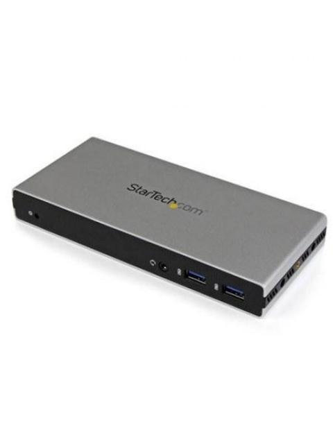 STARTECH  REPLICADOR DE PUERTOS UNIVERSAL USB 3.0 PARA LAPTOP CON DVI DOBLE Y ETHERNET GIGABIT CON ADAPTADORES HDMI VGA