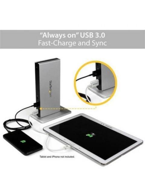 STARTECH  REPLICADOR DE PUERTOS UNIVERSAL USB 3.0 PARA LAPTOP CON DVI DOBLE Y ETHERNET GIGABIT CON ADAPTADORES HDMI VGA