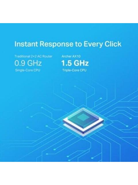 ROUTER TP-LINK GIGABUIT ETHERNET DE BANDA DUAL AX1500 ARCHER AX10 PARA GAMING INALAMBRICO 1500 MBIT-S 5X RJ-45 2.4-5GHZ CON 4 ANTENAS EXTERNA
