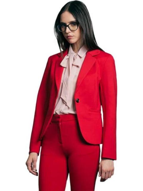 SACO DE VESTIR STRETCH ROJO HOLLY LAND