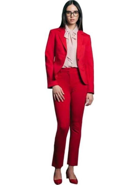 SACO DE VESTIR STRETCH ROJO HOLLY LAND