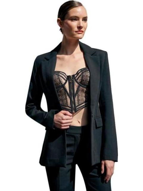 SACO LISO NEGRO HOLLY LAND