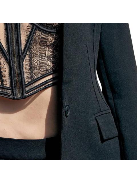 SACO LISO NEGRO HOLLY LAND