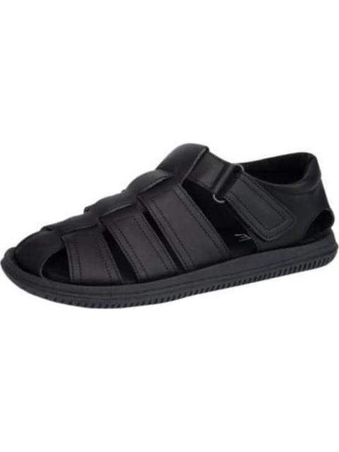 SANDALIA CASUAL AJUSTE CON VELCRO NEGRO KAFE
