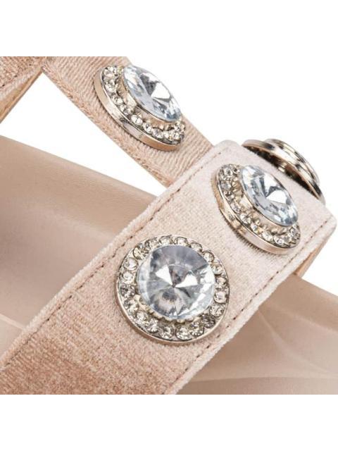 SANDALIA PEDRERIA BEIGE BELINDA PEREGRIN