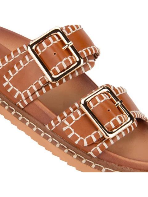 SANDALIA TEJIDA COGNAC VI LINE FASHION
