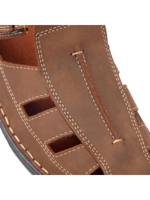 SANDALIA CASUAL TEJIDO A MANO MIEL KAFE