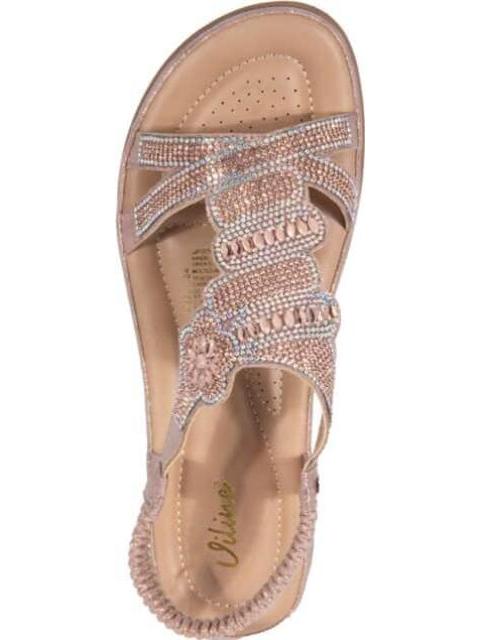 SANDALIA CONFORT CON BRILLOS ROSEGOLD VI LINE