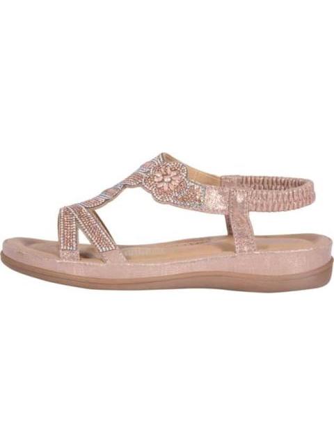 SANDALIA CONFORT CON BRILLOS ROSEGOLD VI LINE