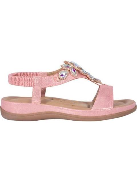 SANDALIA CONFORT CON PIEDRAS ROSA VI LINE