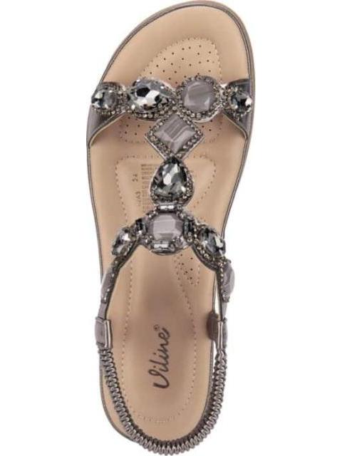 SANDALIA CONFORT CON BRILLOS PEWTER VI LINE
