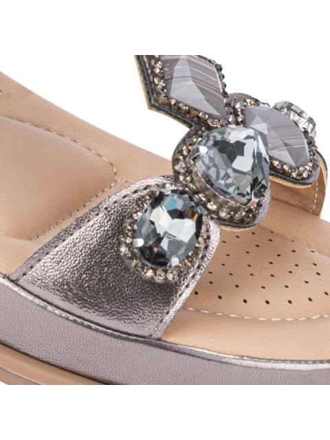 SANDALIA CONFORT CON BRILLOS PEWTER VI LINE