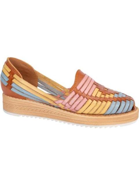 SANDALIA PLANA ARTESANAL DE PIEL MULTICOLOR VI LINE