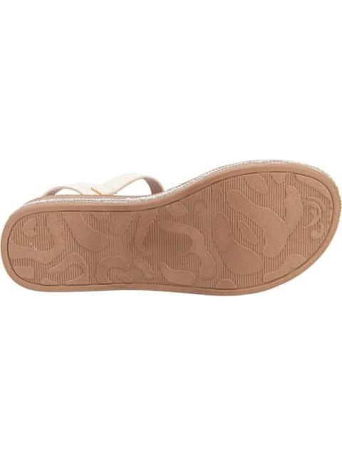 SANDALIA PLANA BRILLOS BEIGE/HUESO VI LINE