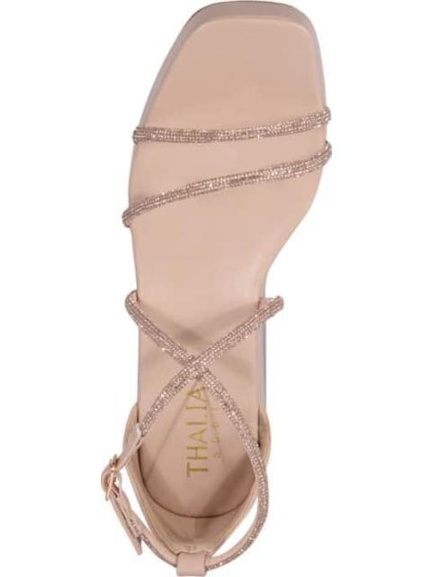 SANDALIA PLANA CON BRILLOS NUDE THALIA SODI
