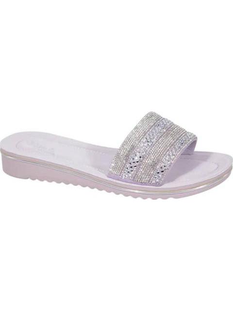 SANDALIA PLANA CON PIEDRAS LILA VI LINE FASHION