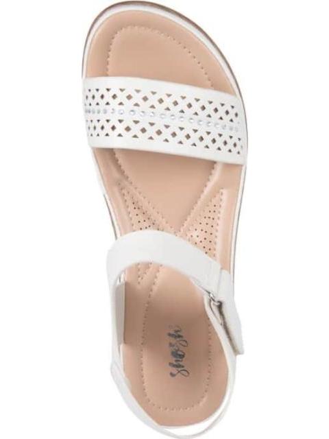 SANDALIA PERFORADA CON PLATAFORMA BLANCO SHOSH