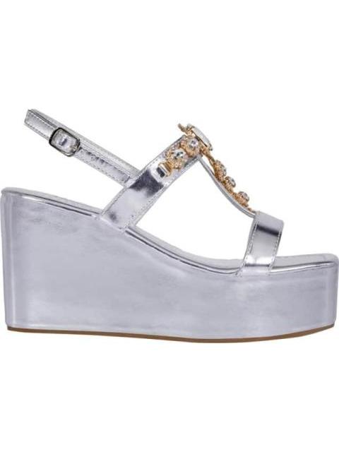SANDALIA PLATAFORMA PLATA VI LINE FASHION
