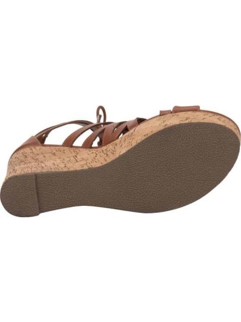 SANDALIA ROMANA CON PLATAFORMA COGNAC VI LINE