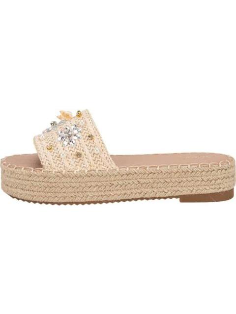SANDALIA PLANA BRILLOS BEIGE VI LINE