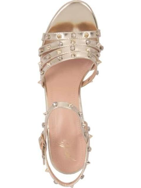 SANDALIA TACON CON ESTOPEROLES ORO YAELI FASHION