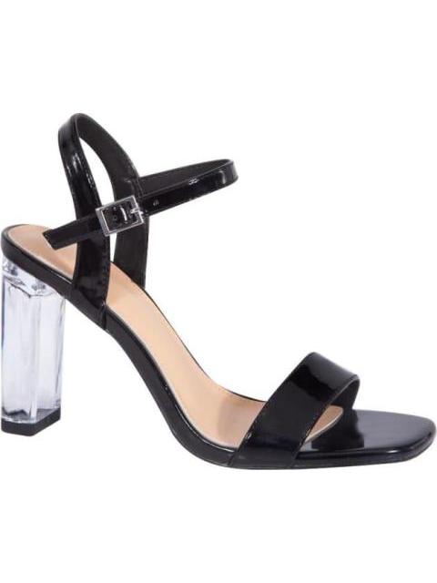 SANDALIA TACON DE ACRILICO NEGRO YAELI FASHION