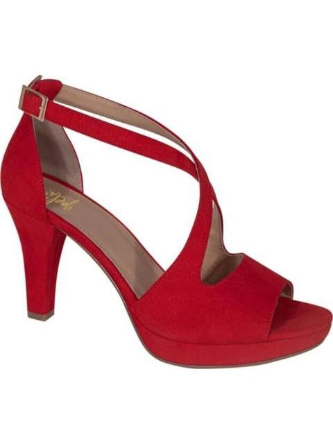 SANDALIA TACON DELGADO CRUZADA ROJO YAELI