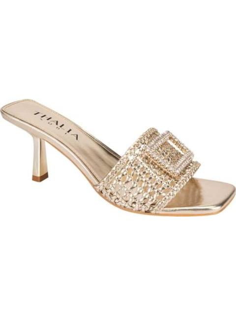 SANDALIA HEBILLA TEJIDO ORO THALIA SODI