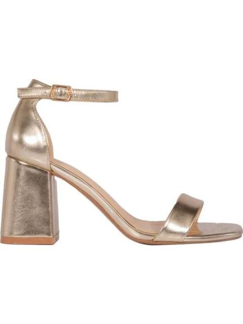 SANDALIA TACON METALICA ORO YAELI