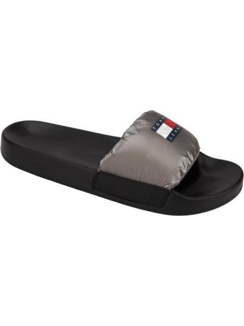 SANDALIA TJW INTERESTING MAT POOL SLID PLATA TOMMY HILFIGER