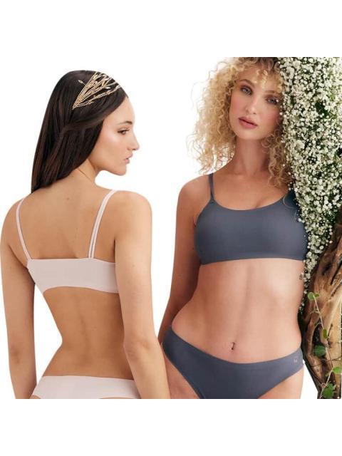 SET 2 TOPS SIN COSTURAS GRIS LOVE TO LOUNGE