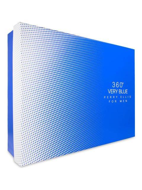 SET 360° VERY BLUE PERRY ELLIS 4PZ 100ML EDT SPRAY