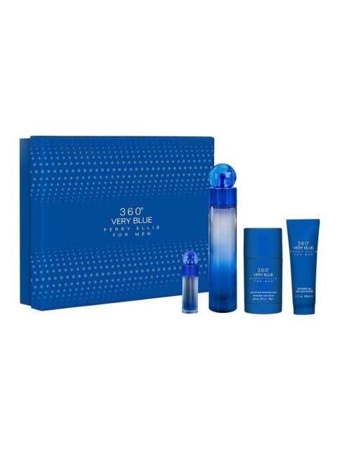 SET 360 VERY BLUE PERRY ELLIS CABALLERO 4 PZ - ORIGINAL