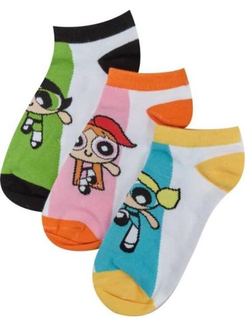 SET 3 PARES TINES LICENCIA POWERPUFF GIRLS UNITALLA MULTICOLOR THE POWERPUFF GIRLS