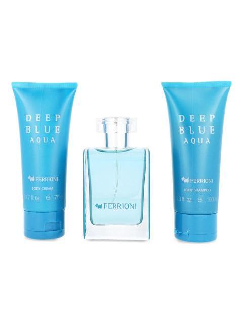 SET FERRIONI DEEP BLUE AQUA 3PZS 100 BODY SHAMPOO BODYCREAM GENERO HOMBRE