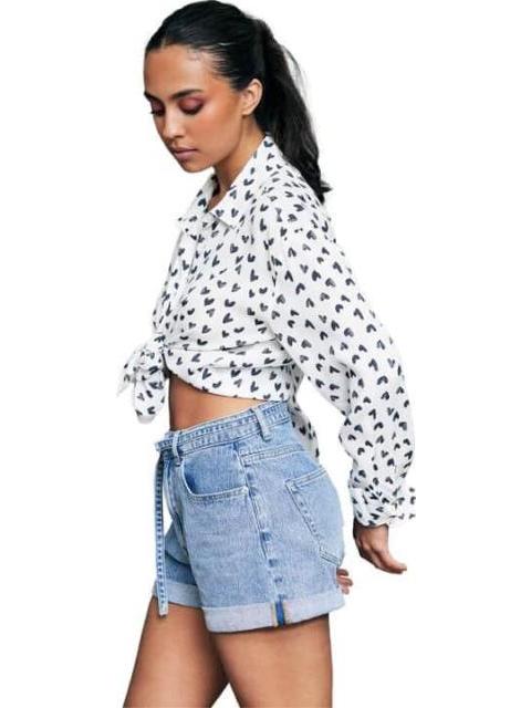 SHORT MEZCLILLA CINTURA ALTA GRIS ATMOSPHERE DNM