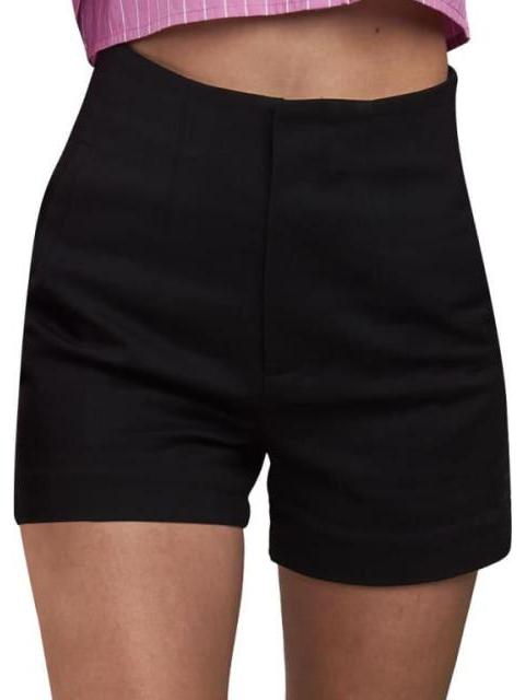 SHORT RECTO CINTURA ALTA NEGRO HOLLY LAND