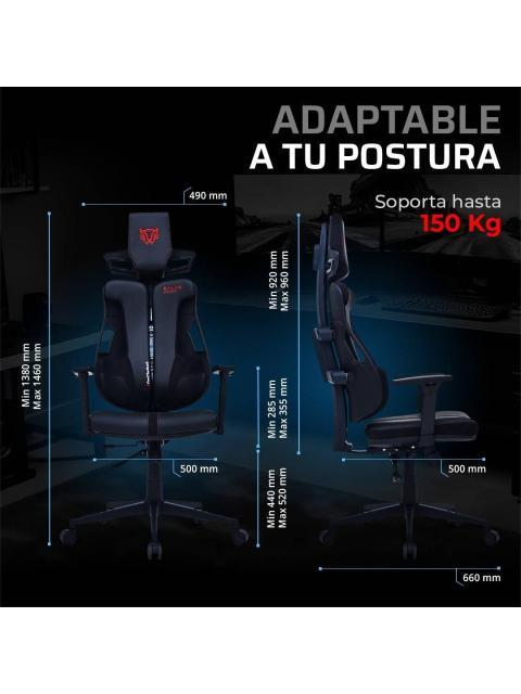 SILLA GAMING BOLT RUSH PA BALAM RUSH LEGEND SERIES SILLA GAMER INCLINACION HASTA 120°