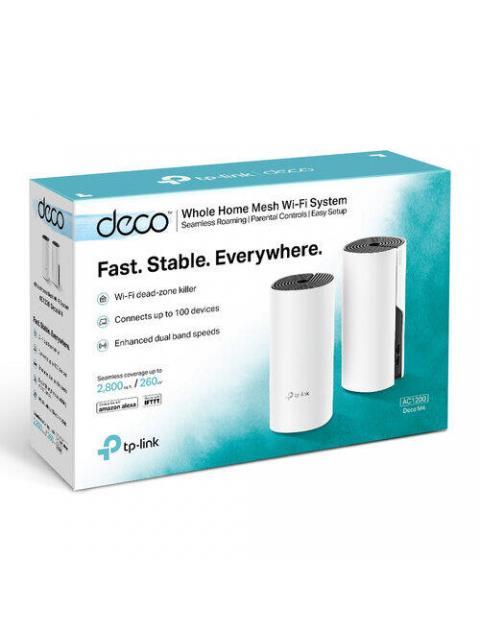 ROUTER TP-LINK CON SISTEMA DE RED WI-FI EN MALLA AC1200 DECO M4 867 MBIT-S 2X RJ-45 2.4-5GHZ - 2 PIEZAS - ¡COMPRA PRODUCTOS DECO TP LINK Y PARTICIPA PARA GANAR UN ROUTER ARCHER AX53!